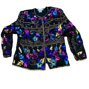 434 Draper's & Damon's sequins and beaded blazer m
